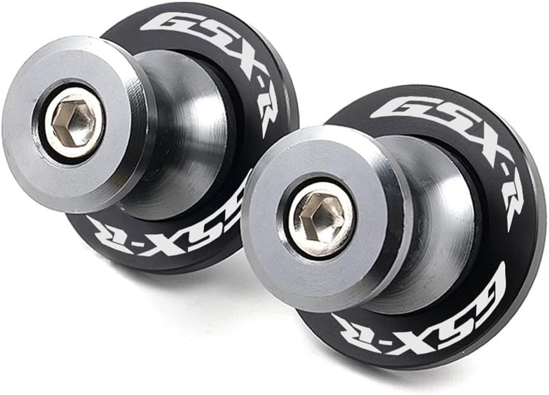 FREAXLL 2pcs M8*1.5 Motorcycle Swing Arm Sliders Spools 8mm for Suzuki GSXR 600 750 1992-2024 GSX-R 1000 2001-2024 GSXS 600 750 1000 GSX-8R GSX-8S 2023 -Gray - Image 3